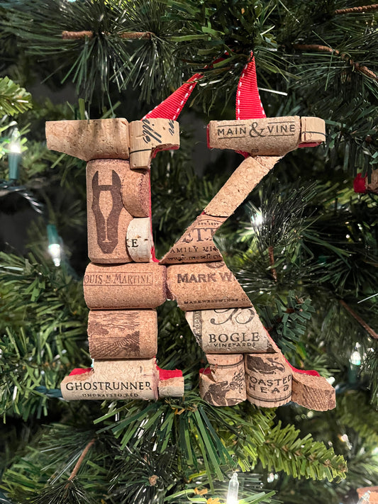 Red Monogram Ornament
