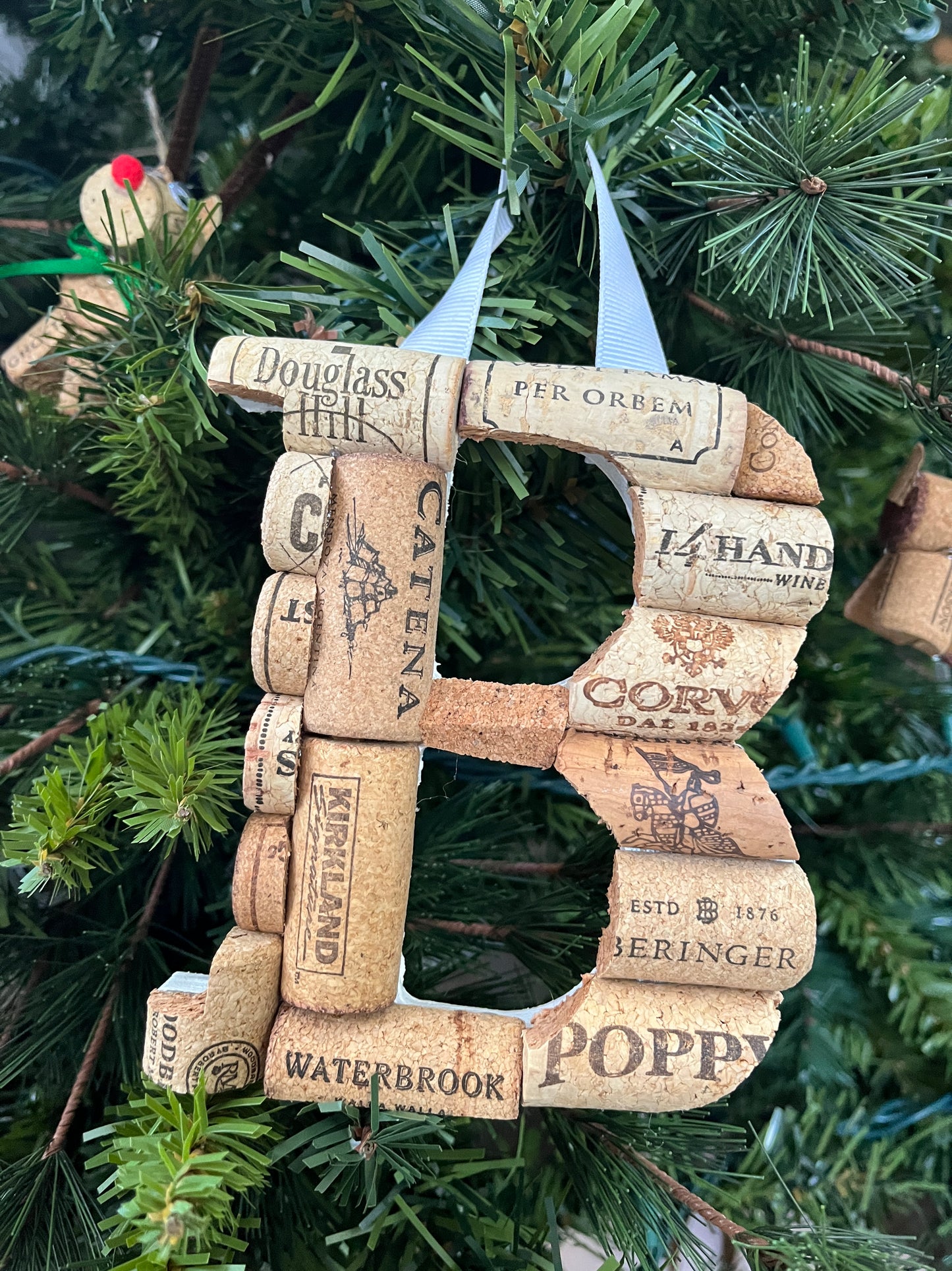 White Monogram Ornament
