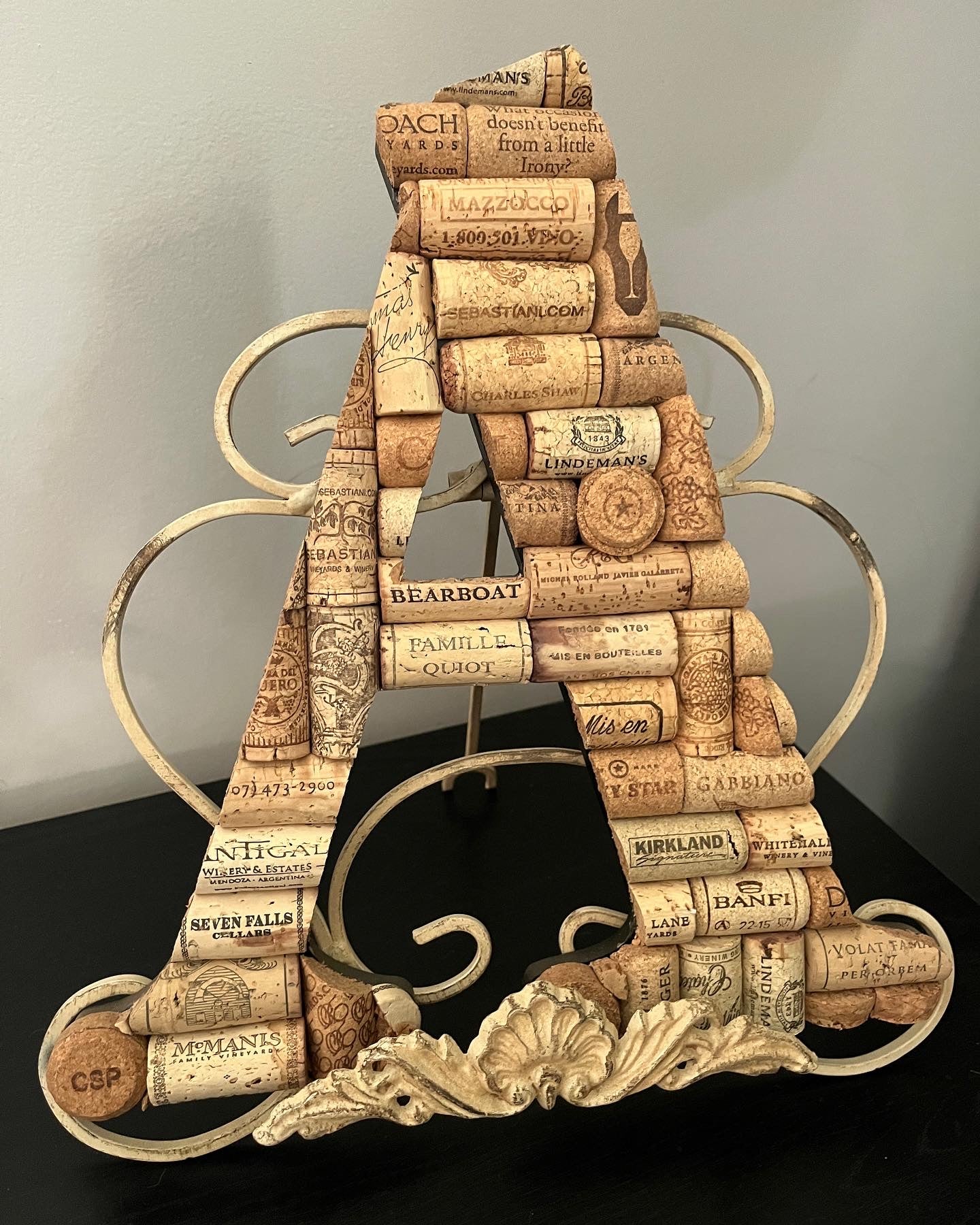 12 " Handmade Cork Monogram